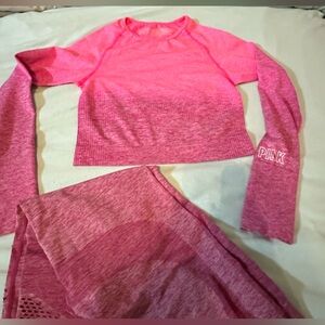 PINK Victoria's Secret Pink Ombre top/leggings set